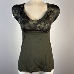 Lululemon Wrap It Up Tank - Butterfly Print Fatigue Green 8